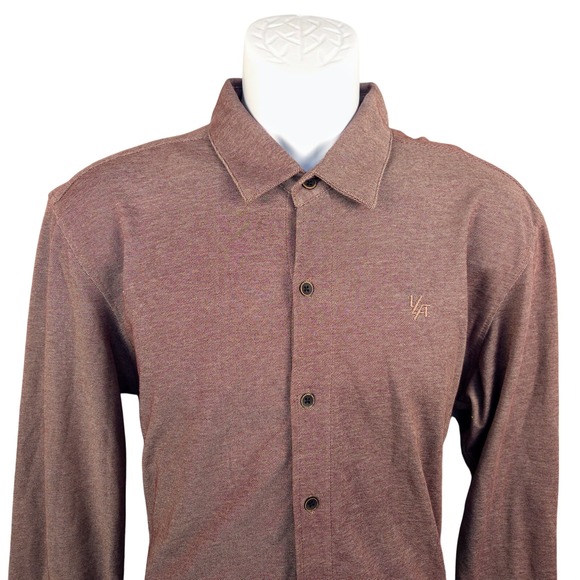 YoungLA Button Down Shirt Long Sleeve Casual Modern Fit Top Mens Size‎ L - Picture 1 of 6